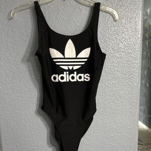 Adidas Black Bodysuit with Trefoil Logo